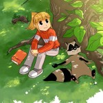 Sandra and Woo resting under a tree